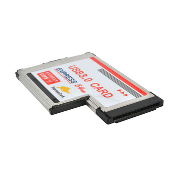 Kebidumei Express Card 54mm σε USB 3.0 x 2 Port Expresscard Μετατροπέας προσαρμογέα PCI-E σε USB για φορητό υπολογιστή
