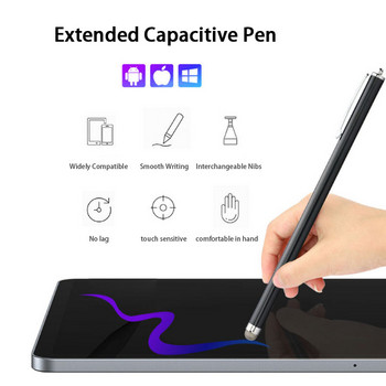 Влакнеста капацитивна писалка, метален стилус, подходящ за учебна машина, мобилен телефон, таблет, ръкописен текст, сензорен екран, универсална писалка