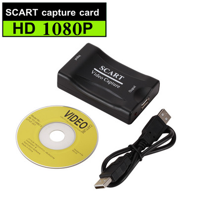 PzzPss 1080P USB 2.0 SCART Video Capture Card Dodaci Grabber Kutija za DVD snimanje Kutija za snimanje uživo Plug and Play Home
