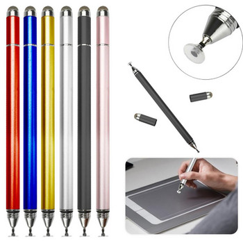 Στυλό οθόνης αφής 4 σε 1 Universal Tablet Notebook Capacitive Smart Stylus Βιβλίο τσέπης με μολύβι Σχέδιο Ζωγραφική Μαύρο