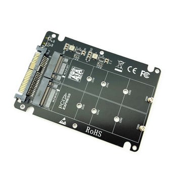 M.2 SSD към U.2 адаптер 2 в 1 M.2 NVMe SATA-Bus NGFF SSD към PCI-e U.2 SFF-8639 PCIe M2 адаптер конвертор за настолен компютър PC