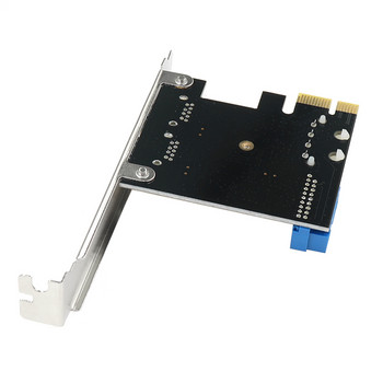 Προσαρμογέας USB 3 pcie 2 θύρες usb σε pcie x1 Μπροστινός πίνακας 20 ακίδων 20 ακίδων USB3.0 Ελεγκτής διανομέα PCI-e express Προσαρμογέας κάρτας