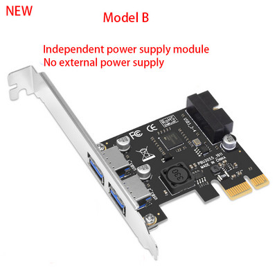 USB 3 pcie adapter 2 port usb to pcie x1 esipaneel 20 kontaktiga 20 kontaktiga USB3.0 PCI-e PCI kiirjaoturi kontroller Kaardiadapter