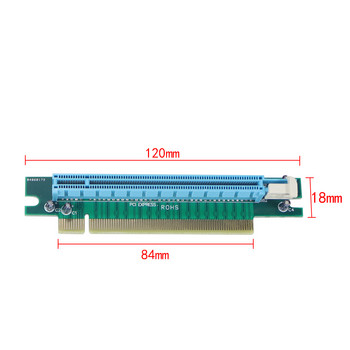 PCIE 90 μοιρών ορθή γωνία/180 μοιρών Επίπεδη εισαγωγή Pci-E Pci-Express 16X Extender Protector Riser Adapter Card for 1U Server