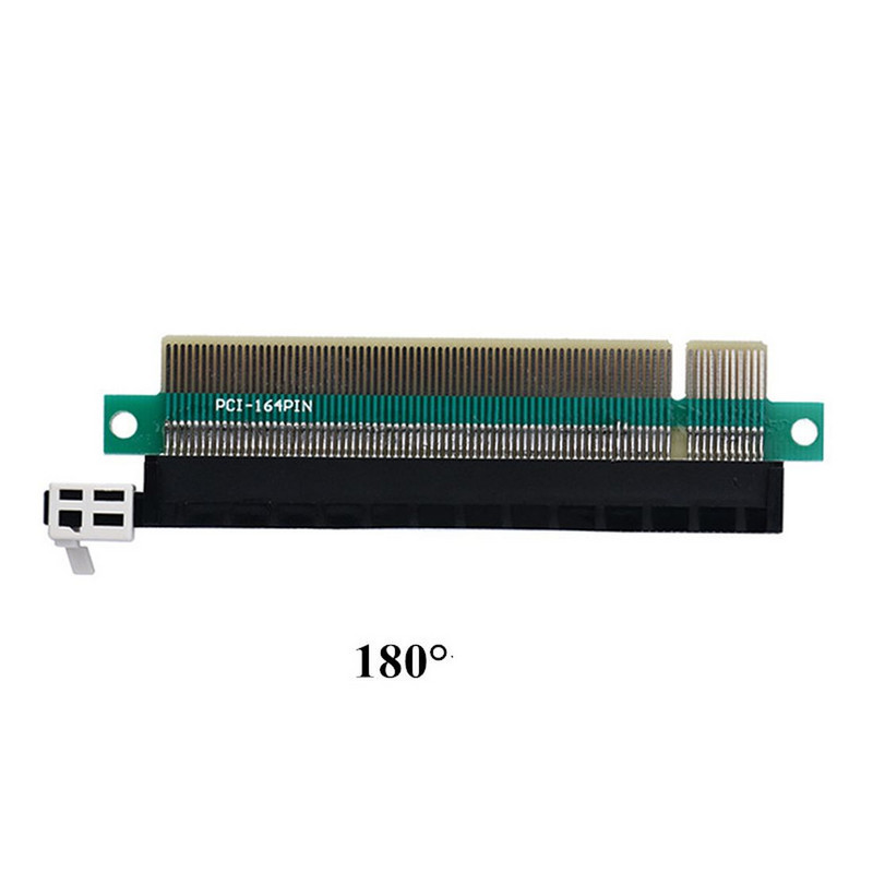 PCIE 90 laipsnių stačiakampis / 180 laipsnių plokščias įterpimas Pci-E Pci-Express 16X plėstuvo apsaugos stovo adapterio kortelė, skirta 1U serveriui