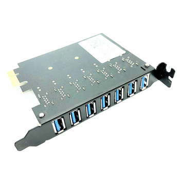 USB 3.0 PCI-E адаптер за разширителна карта 7 порта USB 3.0 адаптер за хъб Външен контролер PCI-E удължител PCI Express карта за настолен компютър