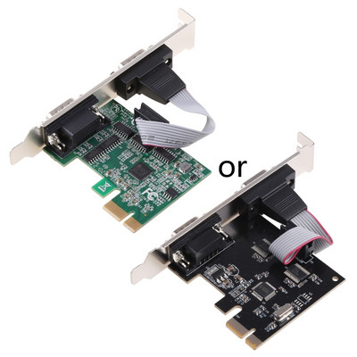 PCIE Dual Serial Expansion Card Chip AX99100 2 porta Industrijski DB9 COM RS232 pretvarač Adapter Kontroler za stolno računalo