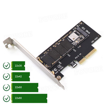 M.2 NGFF към PCI-E адаптерна карта PCI Express 3.0 NVME M.2 M KEY NGFF SSD pcie M2 riser карта адаптер с нископрофилна скоба