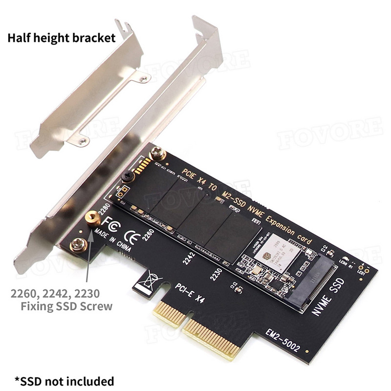 M.2 NGFF na PCI-E adaptersku karticu PCI Express 3.0 NVME M.2 M KEY NGFF SSD pcie M2 usponsku karticu adapter s nosačem niskog profila