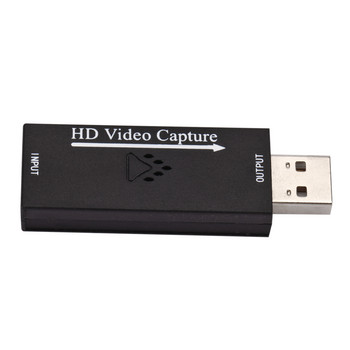 Grwibeou USB 2.0 Audio Video Capture Card HDMI към USB 1080P Запис чрез Action Cam за HD игри на живо Обучение Видео конференция