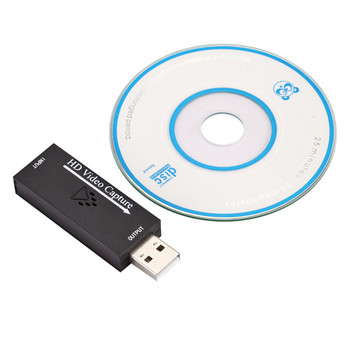 Grwibeou USB 2.0 Audio Video Capture Card HDMI към USB 1080P Запис чрез Action Cam за HD игри на живо Обучение Видео конференция