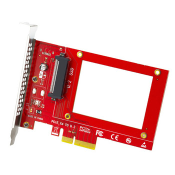 U.2 към PCIE X4 адаптер Riser PCI Express Gen3.0 4X 8X 16X слот Универсална платка 4000MB/S PCI-E към U.2 SSD карта за конвертиране на твърд диск