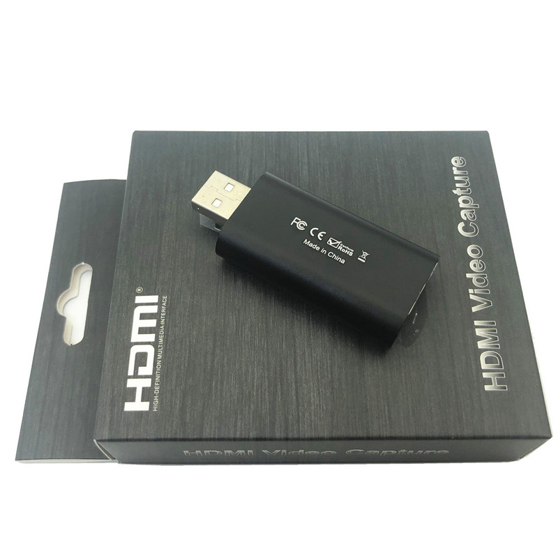 Prenosná USB 2.0 audio/video karta HD 1-cestný HDMI na USB 2.0 1080P mini konvertor na akvizíciu pre počítačovú podporu Wi