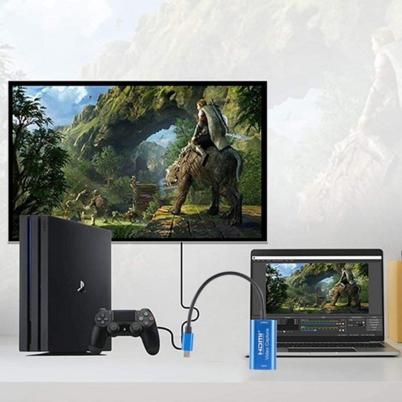 WVVMVV Type-C Κάρτα λήψης βίντεο HDMI συμβατή με USB 1080P HD Εγγραφή παιχνιδιού για PS4/5 Switch Live Streaming Broadcast Camera