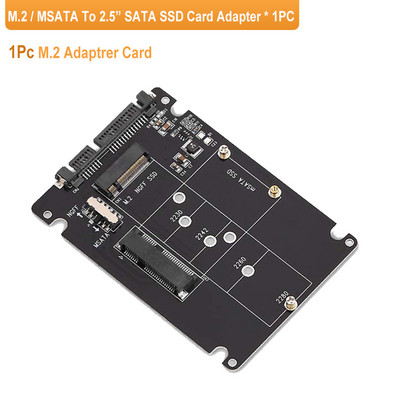 Goelely M.2 NGFF - SATA mSATA - SATA adapter Külső USB 3.0 22 tűs SATA SSD átalakító adapter 2 az 1-ben B kulcs M kulcsos emelőkártya