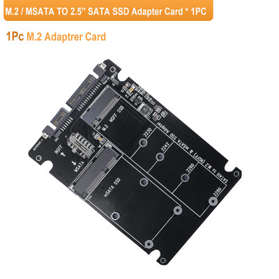 Goelely M.2 NGFF - SATA mSATA - SATA adapter Külső USB 3.0 22 tűs SATA SSD átalakító adapter 2 az 1-ben B kulcs M kulcsos emelőkártya