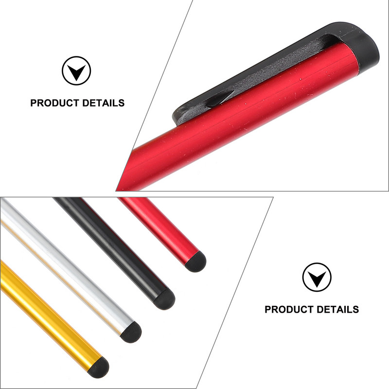 20 vnt. juodi pieštukai Stylus Fine Point Active Pen Disc Stylus Touch Screen Pens Surface Pen