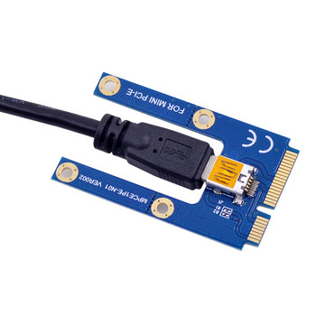 USB 3.0 Mini PCI-E Riser SATA to 4 Pin 6 Pin 16X Extender PCIE Riser Adapter Card Захранващ кабел за външна графична карта на лаптоп