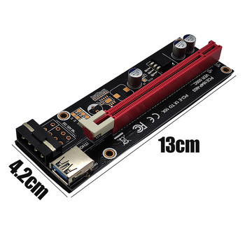 USB 3.0 Mini PCI-E Riser SATA to 4 Pin 6 Pin 16X Extender PCIE Riser Adapter Card Захранващ кабел за външна графична карта на лаптоп