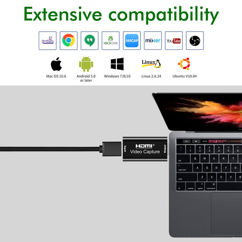 Mini kartica za video snimanje USB 2.0 HDMI Video Grabber Kutija za snimanje za PS4 igre DVD kamkorder HD kamera Snimanje Streaming uživo