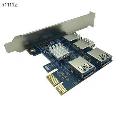 PCI-E-PCI-E adapter 1 fordulattal PCI-Express Slot 1x 16x USB 3.0 Mining Speciális Riser Card PCIe átalakító BTC Miner Minerhez