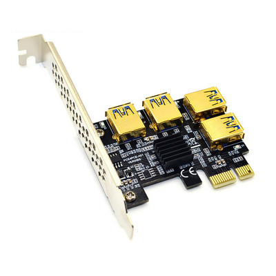 PCI-E-PCI-E adapter 1 fordulattal PCI-Express Slot 1x 16x USB 3.0 Mining Speciális Riser Card PCIe átalakító BTC Miner Minerhez