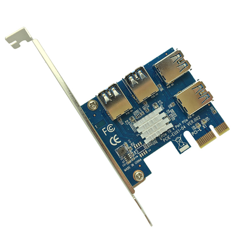 PCI-E-PCI-E adapter 1 fordulattal PCI-Express Slot 1x 16x USB 3.0 Mining Speciális Riser Card PCIe átalakító BTC Miner Minerhez
