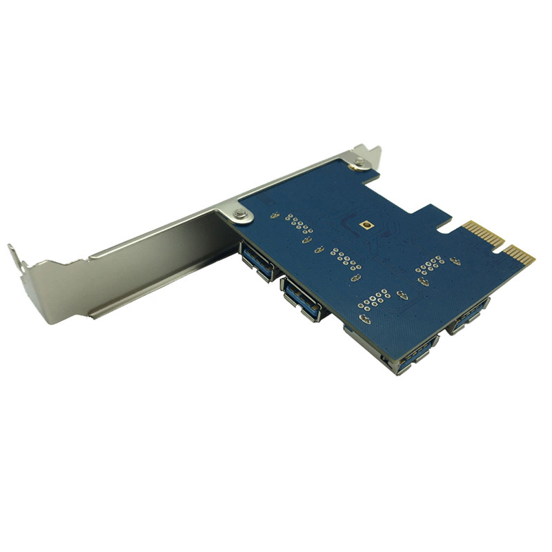 PCI-E-PCI-E adapter 1 fordulattal PCI-Express Slot 1x 16x USB 3.0 Mining Speciális Riser Card PCIe átalakító BTC Miner Minerhez