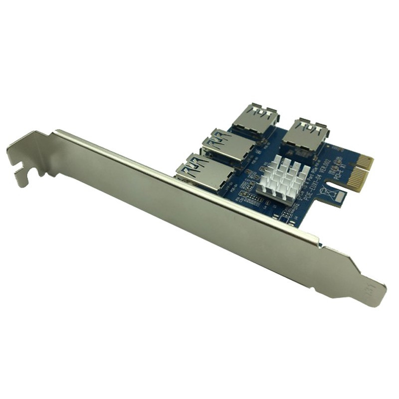 PCI-E-PCI-E adapter 1 fordulattal PCI-Express Slot 1x 16x USB 3.0 Mining Speciális Riser Card PCIe átalakító BTC Miner Minerhez