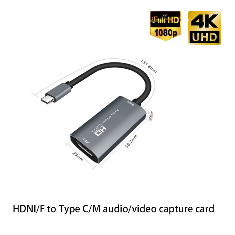 4K tip C na HDMI kompatibilnu karticu za video snimanje 1080P HDMI kompatibilan s USB-C video snimanjem Snimanje društvenih igara Prijenos uživo