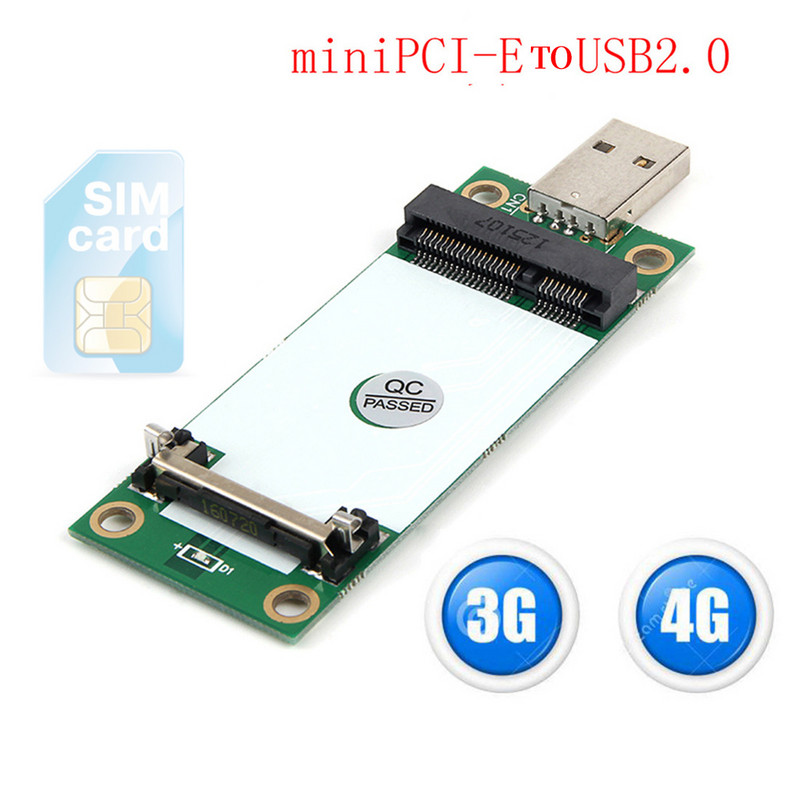 XT-XINTE Mini PCI-E WWAN na USB 2.0 adapterska kartica s utorom za SIM karticu za WWAN/LTE modul 3G/4G za HUAWEI EM730 za SAMSUNG ZTE