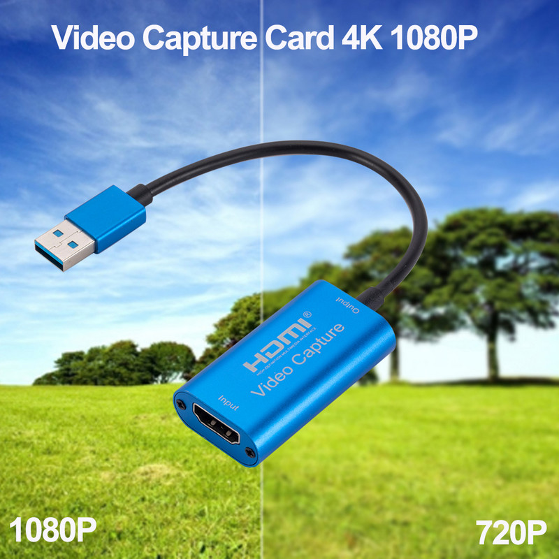 GRWIBEOU USB kartica za video snimanje 1080P 4K USB na HDMI kompatibilna kutija za video snimanje Macbook PS4 igra računalo live media kamera