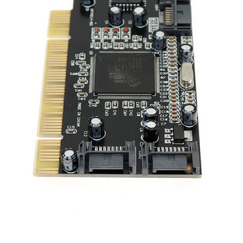 PCI SATA адаптер PCI 4 порта SATA контролер контролер разширителен конвертор RAID карта за настолен компютър/компютър