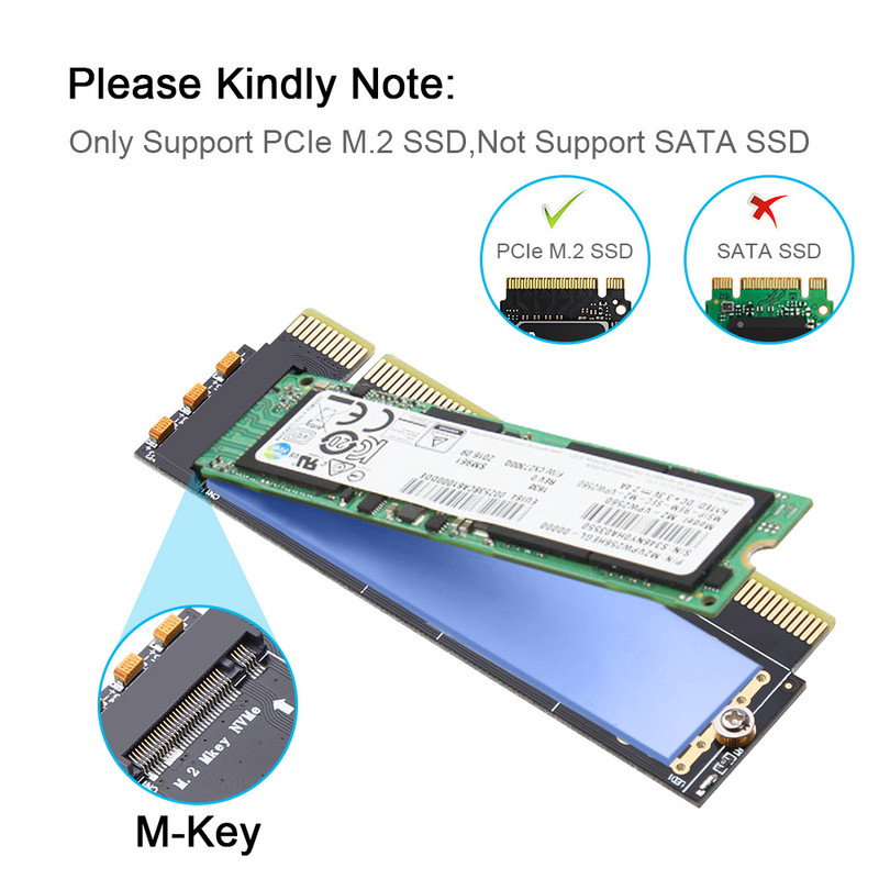 Zexmte NVME adapteris PCIe 16x M.2 NVMe adapteris M.2 į PCIE3.06 išplėtimo plokštės kietojo disko adapterio palaikymas PCIe x4x8x16 lizdas A Pci