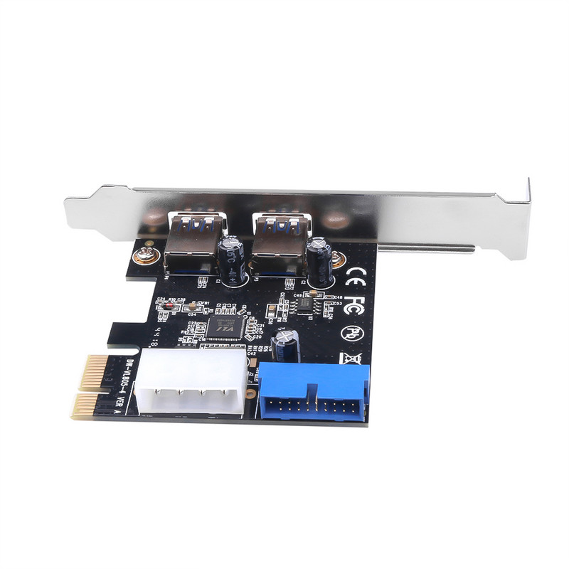 2 θύρες USB 3.0 PCI-e Κάρτα επέκτασης PCI express PCIe Προσαρμογέας διανομέα USB 3.0 2 θυρών USB 3 0 PCI e PCIe express 1x
