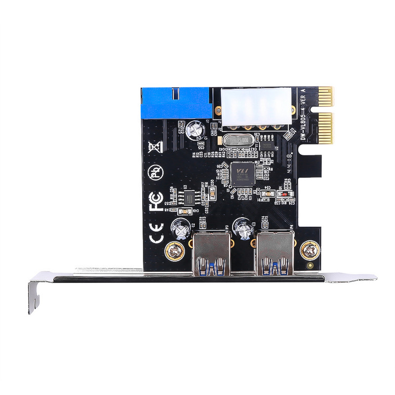 2 θύρες USB 3.0 PCI-e Κάρτα επέκτασης PCI express PCIe Προσαρμογέας διανομέα USB 3.0 2 θυρών USB 3 0 PCI e PCIe express 1x