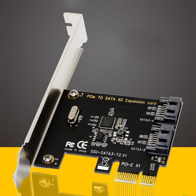 Placă de extensie PCI-E PCI Express la SATA 3.0 cu suport Adaptor de expansiune SATA III 6Gbps cu 2 porturi placă pci e sata3 pcie sata 3