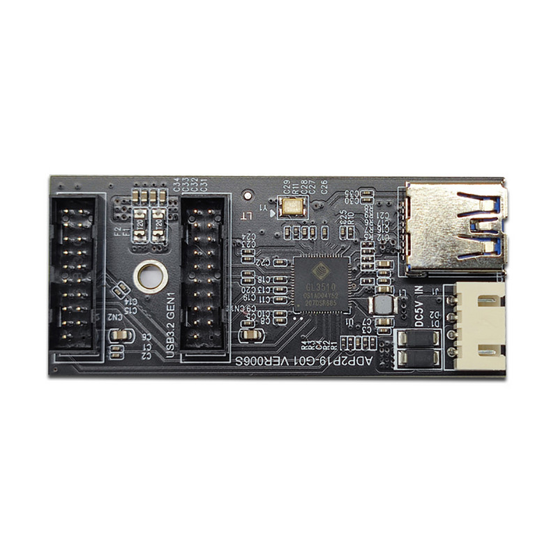 19pin na tip E + 19pin na matičnu ploču 1 na 2 Splitter USB 3.2 GEN 1 Hub Adapter konektor A-KEY 19pin na Dual 19P karticu za proširenje