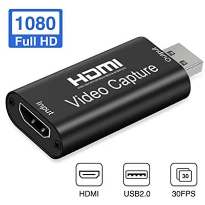 Mini 4K 1080P HDMI σε USB 2.0 Κουτί εγγραφής καρτών παιχνιδιών λήψης βίντεο για υπολογιστή Youtube OBS κ.λπ. Ζωντανή μετάδοση ροής D14
