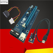 Mini PCIE Riser kortelė PCI-E PCI Express 1x–16x USB 3.0 kabelis SATA į 4Pin IDE Molex maitinimo šaltinis, skirtas BTC Miner Machine Mining