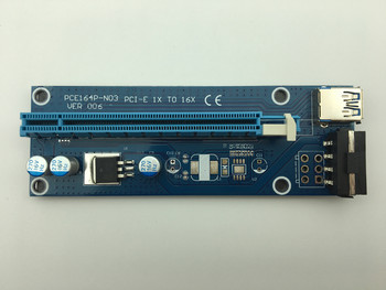 Mini PCIE Riser Card PCI-E PCI Express 1x до 16x USB 3.0 кабел SATA към 4Pin IDE Molex захранване за BTC Miner Machine Mining
