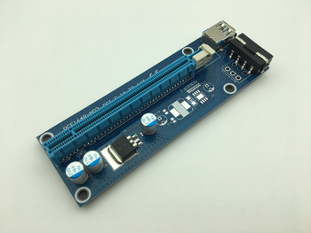 Mini PCIE Riser Card PCI-E PCI Express 1x до 16x USB 3.0 кабел SATA към 4Pin IDE Molex захранване за BTC Miner Machine Mining