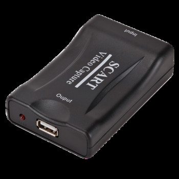 Grwibeou Κάρτα λήψης βίντεο USB 2.0 Scart Video Grabber Record Box για PS4 Παιχνίδι DVD βιντεοκάμερα Εγγραφή κάμερας Ζωντανή ροή