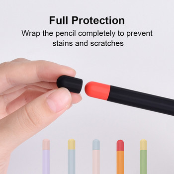 За Apple Pencil 2 Pencil Case Силиконов калъф за Apple 2nd Gen Tablet Touch Stylus Pen Защитен калъф Калъф Преносим мек калъф