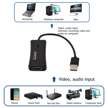 HDMI Video Capture Card USB 2.0 Лек преносим HDMI видеорекордер на живо Video Capture Game Capture Card for Laptop PS4 Live Streaming