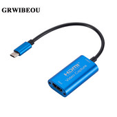 A GRWIBEOU új HD1080P hordozható videórögzítő kártyája interferenciamentes játékrögzítés, C típusú HDMI kompatibilis PC élő adás
