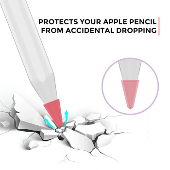 Κάλυμμα μύτης μολυβιού 8 PC για Apple Pencil 2ης 1ης γενιάς Θήκη Mute Silicone Nib Case For Pencil Cover Προστατευτικό οθόνης