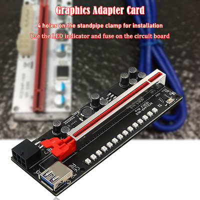 Colorful Riser 012 Pro PCI-E PCIE PCI E PCI Express Card GPU 1X X16 6pin SATA Adaptor Cable Mining Riser pentru placa video