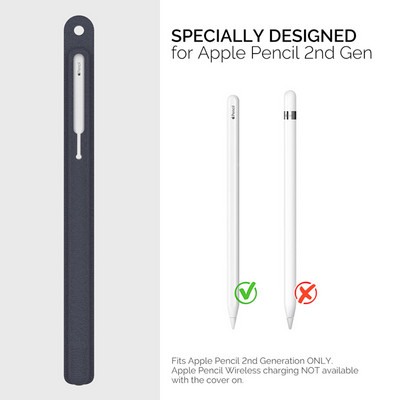 Alkalmas Apple Pencil 1/2 generációs szilikon védőhüvellyel, ütésálló, rendkívül vastag bőrszerkezetű tároló tolltartóhoz