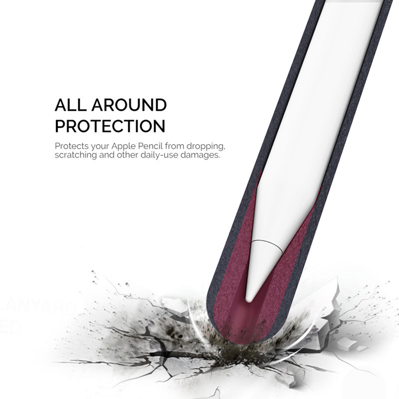 Alkalmas Apple Pencil 1/2 generációs szilikon védőhüvellyel, ütésálló, rendkívül vastag bőrszerkezetű tároló tolltartóhoz